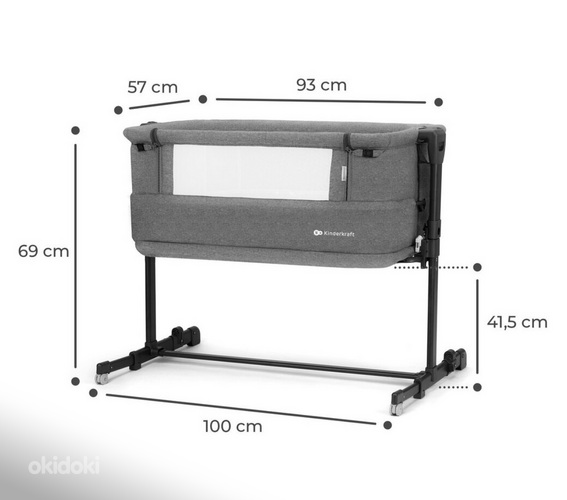 Lastevoodi Kinderkraft Neste Grow, dark grey