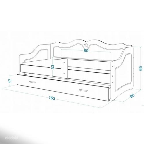 Кроватки детские LILI 160x80 + матрас + ящик (фото #3)