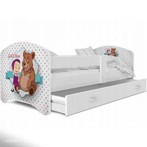Новые детские кровати Lucky 160x80 + матрац + ящик для белья (фото #1)