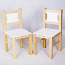 Новый стол и 2 стула, сосна/белый (фото #2)