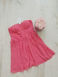Roosa pidulik kleit, suurus 36, uus