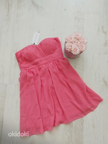 Roosa pidulik kleit, suurus 36, uus (foto #1)