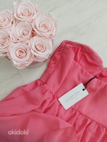 Розовое вечернее платье, размер 36, новое (фото #3)
