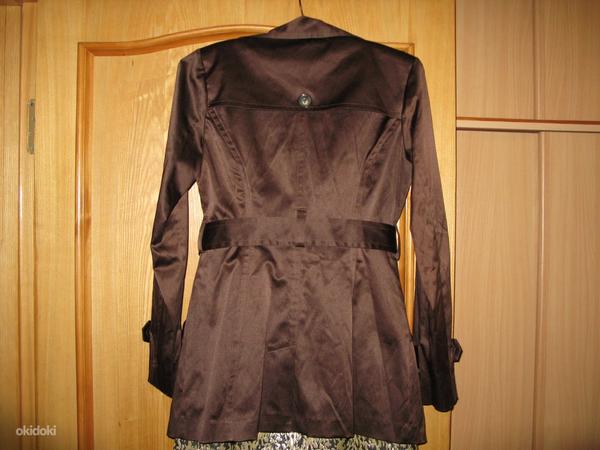 Куртка /пальто белое/коричневое, новое, размер M (фото #6)