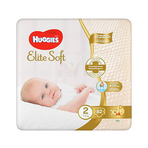 Huggies Elite Soft nr 2, 82 tk (1 foto / 1)