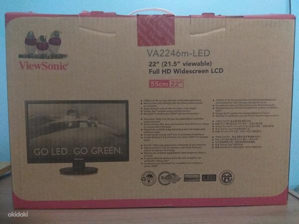 22" LED full-hd monitor Viewsonic-VA2246M, uus (foto #1)