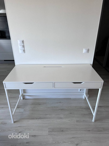 IKEA письменный стол ALEX, 132x58 см, белый. 804.834.38 (фото #5)