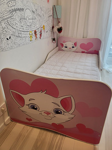 Lastevoodi + madrats 80 x 160 cm (2 foto / 3)