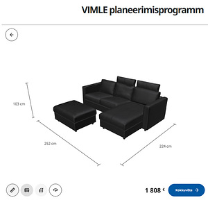 IKEA VIMLE nahast 3-kohaline diivan (4 foto / 9)