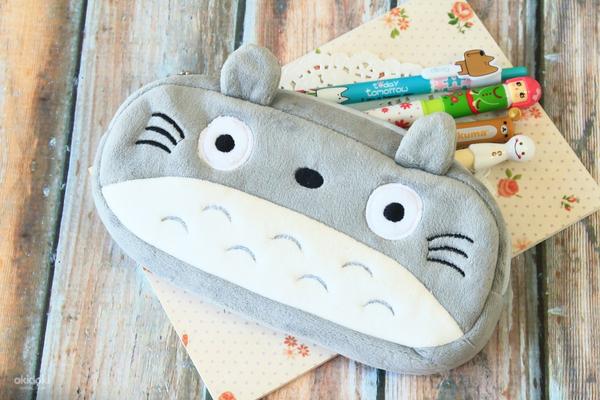 Totoro Cartoon Plush Zip Pen Bag (photo #2)