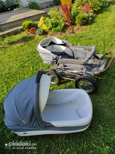 Прогулочная коляска с корзиной и сиденьем, теплый мешок и др (фото #4)
