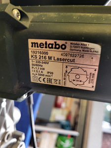 Metabo ks216m lasercut järkamissaag (4 foto / 4)