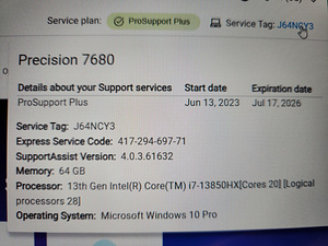 Dell Precision 7680 (i7, 64GB RAM, NVIDIA 12GB, garantii) (8 foto / 10)