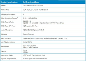 Dell dokk (dock) TB16 (K16A) + Dell 130W laadija (adapter) (6 foto / 6)