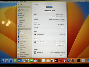 Apple MacBook Pro 16GB RAM Core i5 2.4 13" Touch/2019 (5 foto / 6)