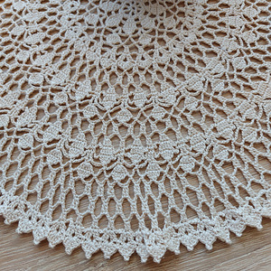 Linik ümbes 32 cm,KÄSITÖÖ. 100%puuvill. Värv beež (2 foto / 5)