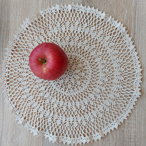 Linik ümbes 32 cm,KÄSITÖÖ. 100%puuvill. Värv beež (4 foto / 5)