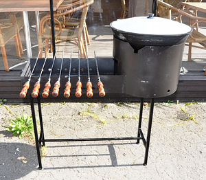 Komplekt - grillahi d460 mm + kaanega pada 22L + varras (1 foto / 10)