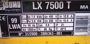 SDMO LX 7500 T GENERAATOR (5 foto / 6)