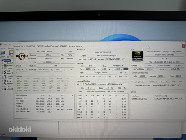 Как новый игровой ноутбук Lenovo, GTX 1650, 120 Гц (фото #3)