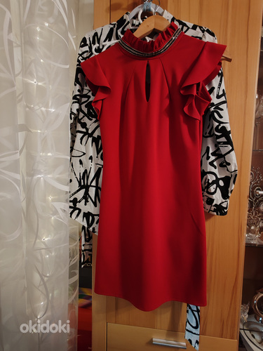 Красное короткое платье (фото #3)