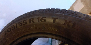 Продам две ламельные шины Continental 205/55 R16 (3 фото из 5)