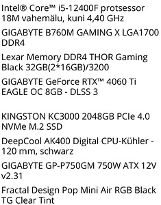 RTX 4060 TI / i5 12400f / 2tb m.2 / 32gb ddr4 (2 foto / 2)