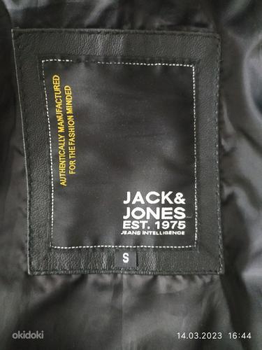 Мужская кожаная куртка, размер S, Jack&Jones (фото #2)