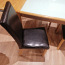 Обеденный стол из массива дерева + кожаные стулья (фото #3)