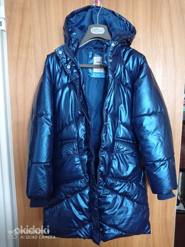 Зимняя удлиненная куртка на девочку подростка р 158 Длинна (фото #2)