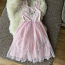 H&M kaelakeedega heleroosa kleit, s. 134-140 cm (8-10a) (foto #1)