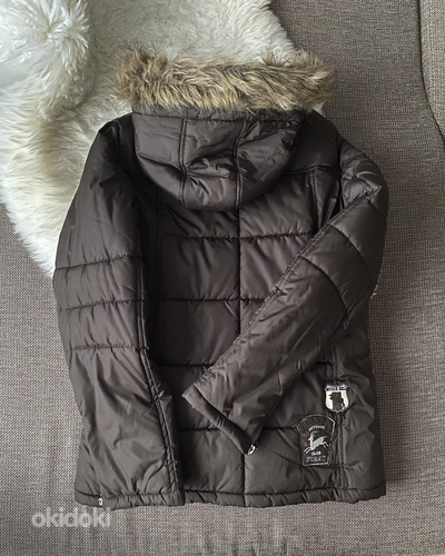 Темно-коричневая теплая женская зимняя куртка, М/С (38/40) (фото #3)