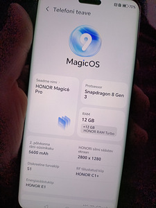 Honor Magic 6 Pro Dualsim 512GB 12GB RAM BVL-N49 (1 foto / 5)