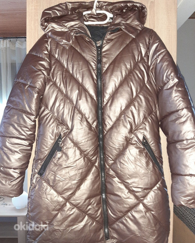 Теплая и яркая удлиненная куртка M/L (фото #1)