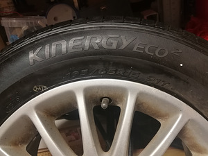 Шины летние HANKOOK KINERGY eco 2 c дисками 195/65R15 (3 фото из 6)