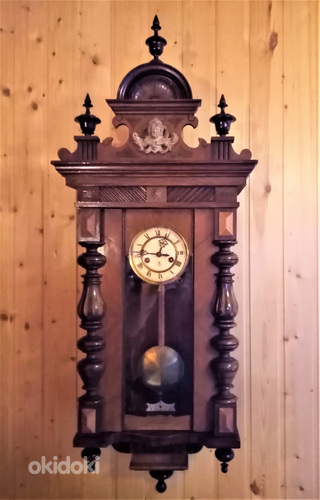 Старинные настенные часы Gustav Becker. (фото #5)