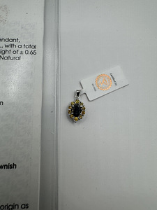 Kuldne ripats, 585 proov, briljandid, 1,21g, 0,65ct, uus (1 foto / 2)