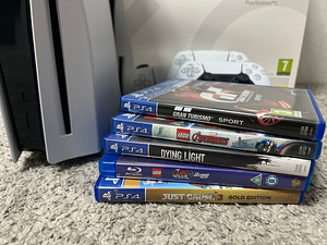 PlayStation 5(DISC) + 2 Dualsense + 5 GAMES (6 foto / 6)