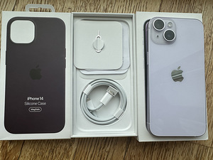 iPhone 14, Purple, 128GB + original Silicone case (3 foto / 10)