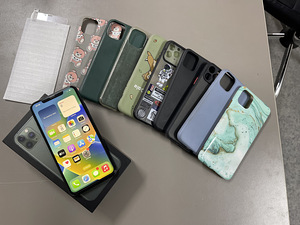 iPhone 11 Pro Max 256gb Midnight green, karp, ümbrised (1 foto / 4)