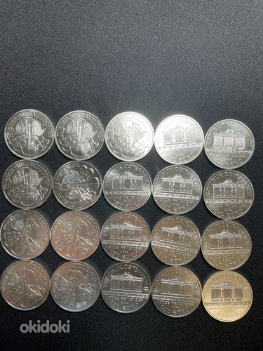 Серебряная монета Австрийской филармонии 1 унция (фото #3)