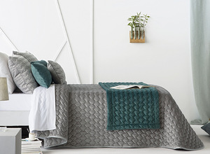 Bed runner Naroa, (vana roosa,smaragd roheline) 60/56x230cm (1 foto / 2)