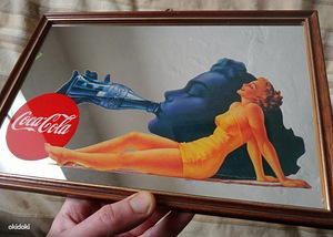 Vintage Coca-Cola peegel reklaam, Marilyn Monroe 1951a. (3 foto / 8)