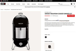 Grill WEBER SMOKEY MOUNTAIN COOKER SMOKER 47cm (9 foto / 9)