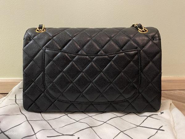 Authentic Chanel 2.55 Medium Double Flap Bag Black Caviar (foto #2)