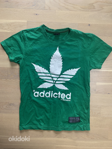 New Addicted weed Barcelona t-shirt t-särk, size XS (foto #1)