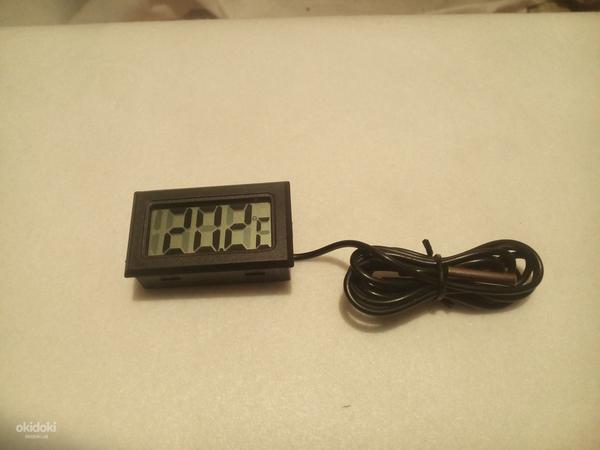 Электронный термометр с выносным датчиком -50 +110 черный (фото #1)
