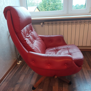 Nahk tugitool 50-ndad, Rootsi päritolu (2 foto / 2)