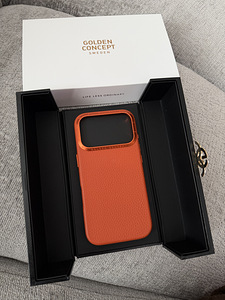 Golden concept iphone 17 pro leather case (1 foto / 5)