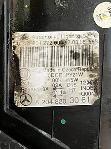 Mercedes W204 vasak esituli (3 foto / 4)
